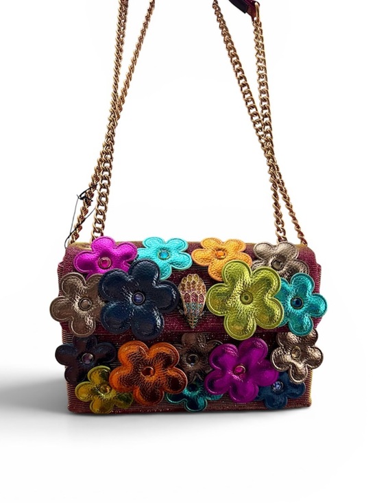 Kurt Geiger Handbags - Kurt Geiger Multicolor Floral Appliqué Chain Crossbody Bag